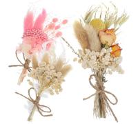 ERINGOGO Lot de 6 Mini Bouquets de Fleurs Séchées Naturelles Assortiment 3 Tailles Décoration Maison Mariage et Bricolage Ornement Floral Rustique et Romantique