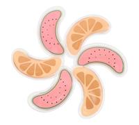 ERINGOGO Lot de 6 Paires de Compresses de Gel Yeux Réutilisables, Patchs Oculaires Rafraîchissants en Gel, Compresse Froide Instantanée Rouge Pastèque et Orange Mandarine, Soin