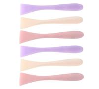 ERINGOGO Lot de 6 Pinceaux Applicateurs pour Masque Facial en Silicone Doux Brosses Ultra-Fines en Silicone Couleurs Violet Blanc Rose Outil Soin Visage pour Application Précise et