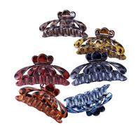ERINGOGO Lot de 6 Pinces à Cheveux Griffes Panthère Petites Multicolores, Accessoires Coiffure Femme, Tenue Ferme, pour Chignons et Coiffures Élégantes, Usage Quotidien et Occasions