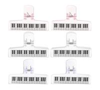 ERINGOGO Lot de 6 Pinces pour Partitions Musicales en Acrylique Transparent, Clips de Page Antidérapants pour Pupitre de Piano, Porte-partitions Colorés pour Étudiants et Musiciens,