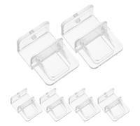 ERINGOGO Lot de 6 Supports de Couvercle D'aquarium Transparents, Clips de Fixation en Plastique pour Couvercles 0-2 Cm D'épaisseur, Accessoires Antirouille pour Réservoir sans Rebord,