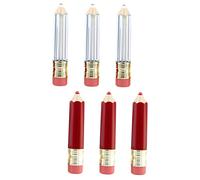 ERINGOGO Lot de 6 Tubes Cosmétiques Vides Brillants à Lèvres 5 Ml Mini Format Transparent et Rouge pour DIY Maquillage Lèvres Femmes Utilisatrices Voyage