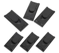 ERINGOGO Lot de 6 Verrous de Sécurité Garçon et Filles Noirs pour Porte Coulissante sur Rail Loquets Coulissants en Plastique Résistants Verrou à Loquet Coulissant pour Placards Salle
