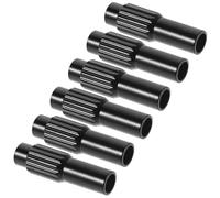 ERINGOGO Lot de 6 Vis de Réglage de Vitesse pour Vélo en Alliage D'aluminium Noir, Ajusteurs de Barillet en Ligne Compatibles Dérailleur et Frein, Tendeurs de Câble Précis pour