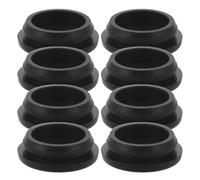 ERINGOGO Lot de 8 Bouchons de Vidange Ronds en Caoutchouc Noir, Bouchons Étanches en Silicone Résistants au Froid, Compatibles Congélateur et Réfrigérateur, Joints Anti-Fuite pour