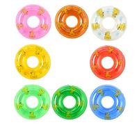 ERINGOGO Lot de 8 Mini Bouées de Natation Gonflables pour Garçon et Filles Jouets de Bain Colorés Assortis Accessoires Photo Flottants Décorations pour Bassin et Piscine 8 Couleurs