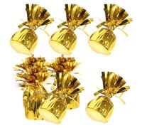 ERINGOGO Lot de 8 Poids pour Ballons en Aluminium Doré Supports Lourds pour Ballons à L'Hélium Accessoires Décoratifs pour Fête Mariage Anniversaire et Centres de Table