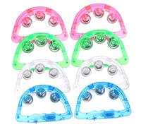 ERINGOGO Lot De 8 Tambourins Lumineux Led Pour Soirée Et Fête, Accessoires De Scène Multicolores, Jouets à Secouer Petits, Usage Événementiel Et Animation Musicale