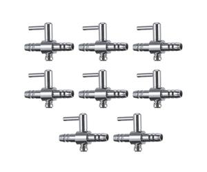 ERINGOGO Lot de 8 Vannes D’air Unidirectionnelles en INOX, Régulateur de Débit pour Aquarium, Connecteur Métal Solide, Contrôle Précis du Flux D’air pour Pompe à Air D’Aquarium