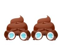 ERINGOGO Lunettes de Soleil Amusantes Lot de 2 Accessoires Créatifs Forme Caca en PC Lunettes de Soirée Disco Originales pour Événements à Thème et Festivals