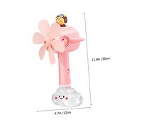 ERINGOGO Machine à Bulles Électrique pour Garçon Fille Ventilateur Multi pour Bulles Portable et Sûr pour Fêtes Anniversaire et Activités Plein Air Design Cartoon Rose sans Batterie