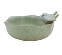 ERINGOGO Mangeoire à Oiseaux Céramique pour Jardin et Extérieur Bassin Créatif Multifonction pour Alimentation et Décoration Surface Anti-Rouille Facile à Nettoyer pour Patio et Terrasse