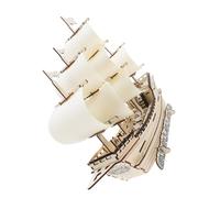 ERINGOGO Maquette de Voilier en Bois 3D à Monter Soi-même, Puzzle Bateau pour Adultes, Modèle de Bateau en Kit, Puzzle de Voilier Créatif pour Décoration et Loisir de Construction