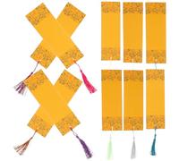 ERINGOGO Marque-pages à faire soi-même en papier, lot de 1 set, non peints, avec pompons, surface vierge, pour étudiants et Noël
