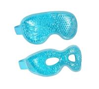 ERINGOGO Masques Oculaires Réutilisables Pack de 2, Taille Standard, Compresses de Glace Yeux, Fatigue Oculaire, Femmes, Détente la Maison Voyage, Pack Bleu