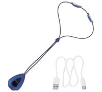 ERINGOGO Masseur de Cou Suspendu Chauffant Bleu à Impulsions, Appareil de Massage Cervical Portable Léger, Protection de Cou Ergonomique pour Relaxation à Domicile Voyage