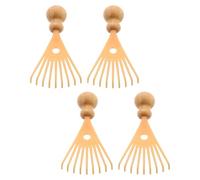 ERINGOGO Masseurs de Tête Manuels pour Massage du Cuir Chevelu en Bambou et Pp Lot de 4 Usage Solide, Voyage et L'étude