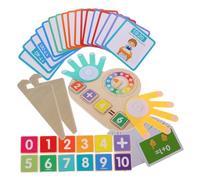 ERINGOGO Mathématique Éducatif Bois pour Tout-Petits Blocs de Comptage Colorés avec Chiffres et Animaux Apprentissage des Additions et Soustractions Développement Cognitif et Motricité Fine