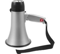 ERINGOGO Mégaphone Portable 25W en Plastique Argenté Enregistrement 240 Secondes Petit Mégaphone D’Encouragement Sportif pour Manifestations Sécurité et Supporteurs