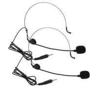 ERINGOGO Microphone pour Chanteur avec Micro-Casque 2pcs, Prise 3,5 mm, en Fer nickelé et PVC, léger, idéal pour Discours et Performances
