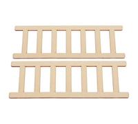 ERINGOGO Mini Échelles Bois 2 Pièces pour Décoration de Maison de Fées, Accessoires Compacts et Réalistes, Stimulation Imagination Garçon et Filles