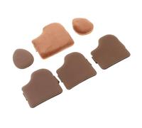 ERINGOGO Mini Houppette de Douce Forme Biscuit Chocolat Petite Éponge de Maquillage Réutilisable pour Visage Yeux et Contour Utilisation Sèche et Humide Lot Étui Compact