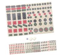 ERINGOGO Mini Jeu Mahjong Portable Gravé Set de Tuiles Mahjong pour Voyage Camping Dortoir Maison