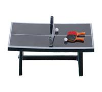 ERINGOGO Mini Table de Ping-Pong 5 Pièces Raquettes, Modèle Miniature Réaliste en Plastique, Décoration pour Gâteau et Maison de Poupée, Jeu Portable pour Garçon et Filles