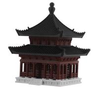 ERINGOGO Miniature Chinese Pavilion Model Compact Ancient Building Ornament for Fish Tank and Desktop Micro Landscape Aquarium Decor with Classical Elegance and Craftsmanship