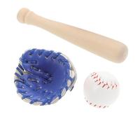 ERINGOGO Miniature Kit Baseball Sport PU Cuir et Bois Accessoires Compacts et Colorés pour Jeux Extérieur et Loisirs