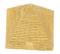 ERINGOGO Modèle de Petite Pyramide Égyptienne Dorée Résine Décorative pour Bureau et Étagère Accessoire de Décoration Pharaonique pour Intérieur Figurine Temple et Statue Pyramide