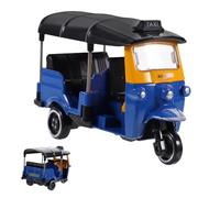 ERINGOGO Modèle de Tricycle Thaïlandais Alliage Vintage Décoration de Bureau et Robuste Figurine Rétro pour Maison et Bureau Ornement de Table Réaliste Bleu