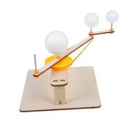 ERINGOGO Modèle du Système Solaire à Trois Planètes en Bois pour Élèves De 3e Année Kit Pédagogique Éducatif Interactif D’Astronomie pour Apprentissage Scolaire Et Démonstration Scientifique