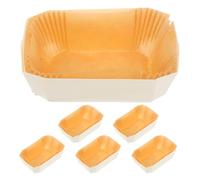 ERINGOGO Moule Bois de Peuplier 6 Pièces 140X95X50 MM Caissette en Papier Naturel Moule à Dessert Occidental Antiadhésif pour Cuisson Uniforme et Démoulage Facile