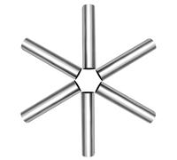 ERINGOGO Moules à Cannoli Forme Cylindrique Lot de 6 en Acier Inoxydable Argenté Réutilisables et Faciles à Nettoyer Cuisson et Décoration de Cupcakes