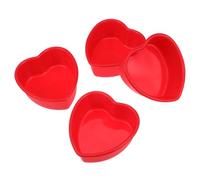 ERINGOGO Moules à Gâteaux en Silicone Lot de 4 10 CM Mini Moules Cœur Antiadhésifs Résistants la Chaleur Compatibles Four Micro-Ondes pour Pâtisserie Maison et Friteuse à Air Chaud