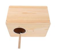 ERINGOGO Nichoir Bois pour Perroquets avec Perchoir Extérieur Boîte Nidification Sûre et Stable pour Calopsittes Perruches et Oiseaux Amour