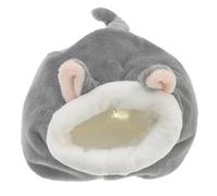 ERINGOGO Nid De Couchage Chaud pour Hamster Et Hérisson en Coton Doux, Petit Lit Hiver pour Animaux De Compagnie, Gris Clair, pour Panier Et Voyage, Convient Petits Rongeurs