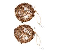 ERINGOGO Nid D'oiseau Suspendu en Coton 15 Cm Lot De 2, Matériel De Nidification Extérieur, Nid Soi-même pour Oiseaux De Jardin Et Colibris Amateurs D'observation