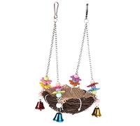 ERINGOGO Nid Suspendu Rotin pour Perroquets Maison Décorative pour Oiseaux Accessoire pour Perruche pour Jardin