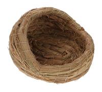 ERINGOGO Nid Tissé pour Poulailler Extérieur en Paille Naturelle, Nid d'Élevage Multifonction pour Poules, Pigeons et Petits Oiseaux Base Plate, Facile à Déplacer et Nettoyer