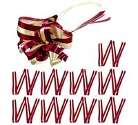 ERINGOGO Nœuds Décoratifs Mariage Grand Arc Couleur Rouge Foncé 10 Pièces Rubans à Tirer pour Décoration Voiture et Boîte Présent Fête Romantique