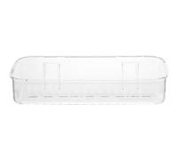 ERINGOGO Organisateur Mural de Salle de Bain en Plastique Transparent Blanc | Accès Rapide aux Tubes de Dentifrice et Pots de Soin, Installation sans Perçage, pour Locataires