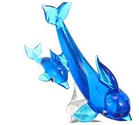 ERINGOGO Ornement Dauphin Cristal Statuette Décorative Lisse Décoration Intérieure et Extérieure Cadeau Artistique Original