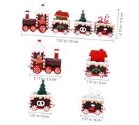ERINGOGO Ornement de Noël Train Décoratif DIY pour Bureau et Fête Décoration de Table et Portable Cadeau Garçon Fille Anniversaire et Fête de Noël