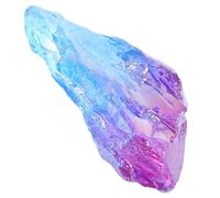 ERINGOGO Ornement en Pierre de Cristal Naturelle Bleu, Colonne Cristal Petit Format, Décoration Intérieure Artisanale pour Bureau et Maison, Accessoire de Collection et Décoration de Fête