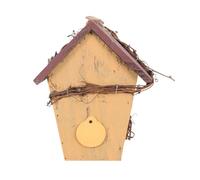 ERINGOGO Ornements de Jardin Oiseaux Pendaison Rural décoration de Maison Maison d'oiseaux Suspendue d'oiseau extérieur Ornement volet Rouge