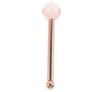 ERINGOGO Outil de Massage Facial Jade avec Poignée Métallique Roller pour Visage Quartz Rose Outil de Soin Peau Relaxant et Non Dommageable et Homme Anniversaire et Thanksgiving