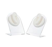 ERINGOGO Outils d'Impression d'Oreille en Silicone pour Vitrine Support, Modèle d'Oreille Gauche et Droite pour Démonstration et Apprentissage du Piercing
